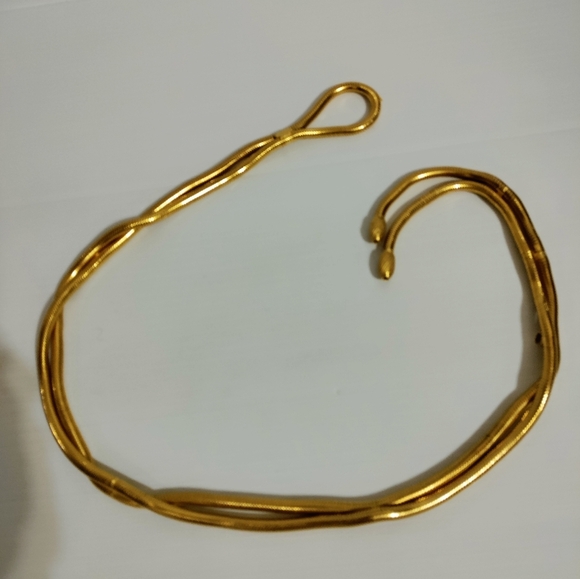 Christian Dior Vintage Gold Metal Tassel Belt Signed main image 8